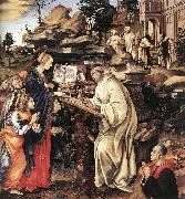 LIPPI, Filippino Apparition of The Virgin to St Bernard sg oil painting artist